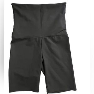 Fold over stretchy Spandex workout running shorts